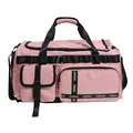 Pink multi-functional sports gym bag with waterproof nylon and YOUMAI logo straps - Pink