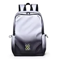 Black and white gradient backpack with GOOD print and minimalist sleek design - Black