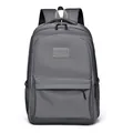 Minimalist dark grey backpack in durable fiber with multi-layer zipper compartments - Gray