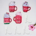 Set of 4 summer watermelon wooden tray decors with stands and fruit theme prints - Watermelon Theme Ornaments