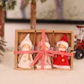 Set of 3 vintage plush angel dolls for Christmas tree decor in a craft gift box - Angel Style (K-TS11)