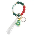 Detailansicht der Weihnachts-Armband-Schlüsselanhänger mit 3D-Tannenbaum-Anhänger - Weihnachtsbaum-Anhänger