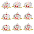 Set van negen kleurrijke emaille Kerstman in UFO bedeltjes voor DIY sieraden - UFO Kerstman Stijl