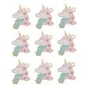 Ciondoli a forma di unicorno in smalto pastello con strass per gioielli fai da te - Stile Testa di Unicorno