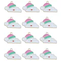 Ciondolo nuvola di Natale con cappello rosa per creazione di gioielli fai da te - Stile Nuvola Cappello di Natale