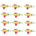Set di 12 ciondoli a forma di pistola laser in smalto giallo e rosso per gioielli fai-da-te - Stile Banana