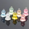 Luminous Halloween ghost resin pendants in multiple colors with smile face for DIY decoration - Luminous Soul Pendant