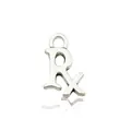 Close-up of silver Rx medical symbol pendant for creative DIY necklace jewelry making - Rx Letter Style (10434)