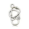Vintage silver stethoscope pendant charm for creative DIY medical jewelry making - Stethoscope Style (10433)