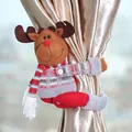 Cute reindeer plush curtain buckle for Christmas window decor with stripe sweater - Elk Style (J-JY31)
