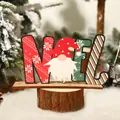 Χριστουγεννιάτικο ξύλινο διακοσμητικό NOEL με νάνο για εορταστική διακόσμηση - Διακοσμητικό Νάνος NOEL
