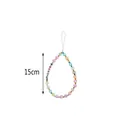 Detail view of 15cm beaded phone lanyard with LOVE letters and evil eye charms - Love Colorful Beaded Phone Chain