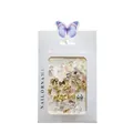 Detail of metallic bow nail art charms in gold and silver within paper packaging - Gold Silver Mixed Short Bow