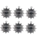 Detalle de colgantes de ojo turco en aleación de plata para la creación de joyería DIY - Dije de Ojo Negro Base Plateada