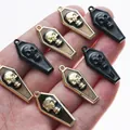 Colgantes de ataúd gótico y calavera de resina para hacer joyas de Halloween - Estilo de Calavera Mixta