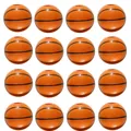 Round basketball style wooden beads in orange with black lines for DIY jewelry crafts - Orange Basketball Style / 20 Pieces Set