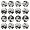 DIY zebra print round wooden beads set for handmade jewelry bracelets crafting - Zebra Style / 20 Pieces Set