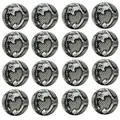 DIY jewelry making beads with snakeskin pattern printed on wood, 16 round beads - Snakeskin Style / 20 Pieces Set