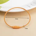 Orange 51mm wire keychain ring with 1.5mm thickness and secure screw lock mechanism - Orange
