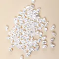 Barokke onregelmatige witte imitatieparels met gat voor handgemaakte DIY-sieradenprojecten - Onregelmatige Barokstijl / 100 stuks verpakking / Kunstparel Wit