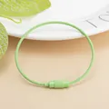 Light green coated steel wire key ring with a textured screw fastener for DIY accessories - Fruit Green