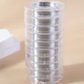 Stack of 10 rolls of 0.3mm silver beading wire for DIY jewelry making and crafting - 0.3mm / Silver