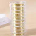 Set of 10 rolls 0.3mm gold color copper wire for DIY jewelry making and handicraft - 0.3mm / Gold