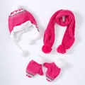 Détails de l'ensemble d'hiver rose pour enfants avec doublure polaire et motifs de cœurs - Enfants 4-12 Ans Élastique / Style Cœur Rose (6)
