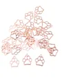 Rose gold hollow animal paw print alloy charms for DIY bracelets and necklaces - Rose Gold Hollow Paw Print