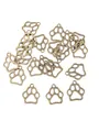 Pendentifs empreinte de patte en bronze antique pour bijoux DIY et bracelets - Empreinte de Patte Évidée Cuivre Antique