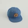 Kinder-Baseballkappe aus blauem Denim mit niedlichem Cartoon-Wasserschwein-Gummipatch - Kindergröße / Mittelblau