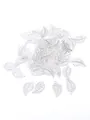Silver hollow leaf pendant charms with detailed vein patterns for DIY jewelry making - Silver Leaf