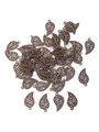 Antique bronze alloy hollow leaf charms for DIY jewelry and earring making - Earth Brown Leaf