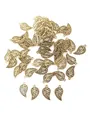 Vintage bronze hollow leaf alloy charms for DIY jewelry making and necklaces - Brass Leaf