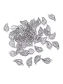 Antique silver leaf hollow pendant charms made of alloy for DIY jewelry making - Antique Silver Leaf