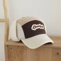 Gorro de invierno para niños con orejeras en beige y marrón y bordado Cheerful - 3-10 años / Estilo 1 Blanco Café (Cheerful)