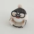 Leopard print toddler pilot hat with fluffy pom-poms and cute decorative glasses - Single Pom Pom / 1-4 Years / Dark Gray