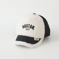 Boston letter embroidery black and white fleece baseball cap for baby boys - 48-52cm / Boston Black (BSOTON Black)
