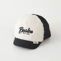 Kids warm Boston winter baseball cap with white fleece front and black quilted panels - 48-52cm / Boston Black (boston Black)