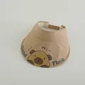 Detail of khaki sun hat featuring cute cartoon animal print and quick-dry fabric texture - Type 1 Khaki (Capybara)