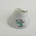 Kids light grey quick-dry sun hat with cartoon dinosaur and wide brim for sun protection - Kids Adjustable Size / Dinosaur-Light Army Green
