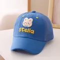 Μπλε παιδικό καπέλο baseball με κέντημα κουνελιού Stella και διαπνέον δίχτυ πίσω - 50-54cm / Μπλε