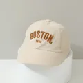 Beigefarbene schnelltrocknende Kinder-Baseballkappe mit BOSTON-Stickerei und Belüftung - 2-6 Jahre Alt (50-52CM) / Boston / Beige
