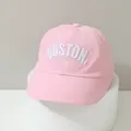 Pink quick-dry baseball cap for kids with white Boston 1630 embroidery and mesh panels - 2-6 Years Old (50-52CM) / Boston / Pink