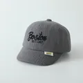 Grijze gestructureerde Boston baseballpet voor peuters met borduursel en korte klep - 52cm / Grijs