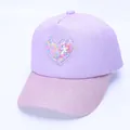 Lila Kinder-Baseballkappe mit Glitzerschirm und herzförmigem Paillettenfenster - Lila