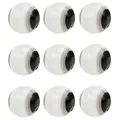 Vue macro de perles en résine œil maléfique 8mm pour bijoux DIY, lot de 9 pièces - 50 Pièces (8mm) / Mauvais Œil Blanc