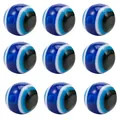 Détails macro de perles œil grec bleues de 8mm avec trous percés pour création de bijoux - 50 Pièces (8mm) / Mauvais œil bleu foncé