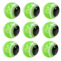 Macro shot of 8mm green resin evil eye beads with smooth finish for DIY jewelry - 50 Pieces (8mm) / Green Evil Eye