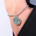 Perlenarmband aus Titanstahl mit buntem Libellen-Anhänger für Yoga-Liebhaber - Libelle Abalone Muschel Anhänger Stil (B1618)